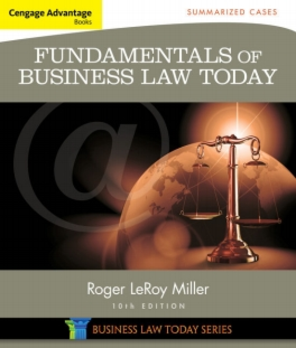 MindTap Business Law for Miller's Cengage Advantage Books: Fundamentals of Business Law Today: Summarized Cases; 10th Edition, [Instant Access], 1 term (6 months) 10th Edition â€“ PDF/EPUB Version Downloadable
